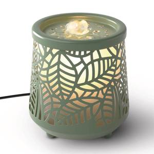 lot 11820 image: Homedics Indoor Relaxation Fountain with Light & Natural Sound, Tabletop Water Fountain for Home or Office, Small Indoor Water Fountain with Quiet Pump, Soothing Zen Desktop Decor (Green)