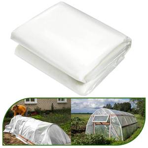 lot 11825 image: chicarry Greenhouse Plastic Sheeting,6.5x19.7ft 6 mil Clear Greenhouse Film, UV Resistant Thickened Plastic Sheeting Heavy Duty, Polyethylene Green House Plastic Cover(6.5 x 19.8ft)