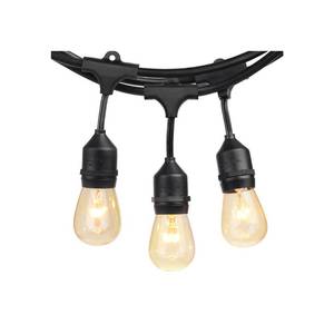 lot 11830 image: SUNTHIN Outdoor String Lights, 48FT Commercial Grade String Light with 15 11W Dimmable Edison Vintage Bulbs, Hanging for Outside, Patio, Garden, Backyard, Porch, Deck, Pergola, Party
