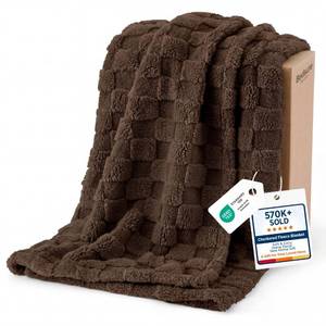 lot 11838 image: Bedsure GentleSoft Brown Throw Blanket for Couch - Super Soft Cozy Blankets Gifts for Kids Girls, Cute Small Fleece Throws for Bedroom Home Decor, 50x70 Inches