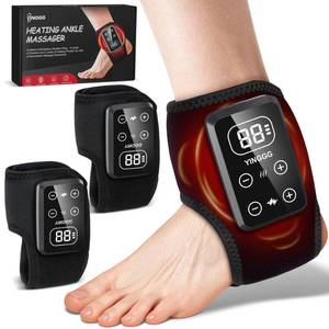 lot 11839 image: YINGGG 2PCS Foot Massager - 3-in-1 Cordless Foot & Ankle Massager with 5 Heat Levels & 3 Vibration Modes, Portable Ankle Heating Pad for Home Travel -YA01 (Used)