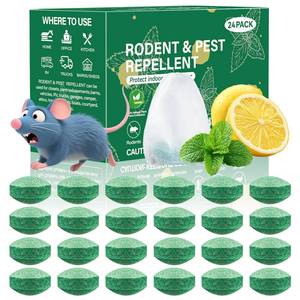 lot 11840 image: Pest Rodent Repellent, 24 Pack Natural Peppermint Oil Packs Keep Mice, Rats, Spiders, Roaches, Ants, Bugs, and Squirrels Away from Home & Garden Safe for Family & Pets