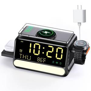 lot 11877 image: Upgraded 7-in-1 Wireless Charging Station for Apple&Samsung,Magnetic Charger with Voice-Controlled Night Light,for iPhone 17161514 Pro Max,Samsung Galaxy,Google Device,Apple&Samsung Watch,AirPods