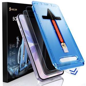 lot 12383 image: MAGIC JOHN 2 Pack for iPhone 17 6.3 inch Privacy Glass Screen Protector, Auto Dust-Elimination, Bubble Free, Easy Installation