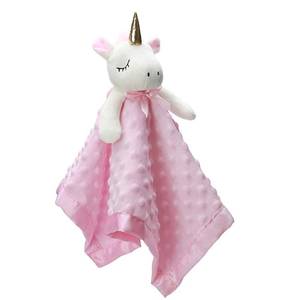 lot 12385 image: Pro Goleem Unicorn Loveys for Babies Soft Plush Pink Security Blanket for Girls Snuggle Toy Stuffed Animal Lovies for Babies Baby Girl Gifts for Newborn, Infant and Toddler, 16 Inch
