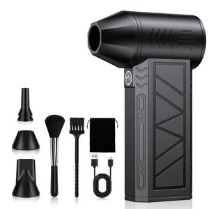 lot 12393 image: Compressed Air Duster, 130000 RPM High-Speed Electric Air Duster with Brushless Motor, 3 Magnetic Nozzles, 4 Speeds, LED Light & 5000mAh Rechargeable Battery for PC Keyboard Car Cleaning