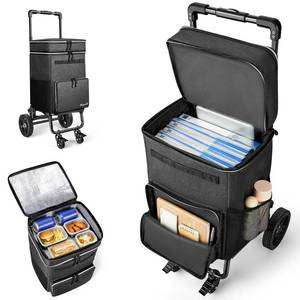 lot 13758 image: KEDSUM 2 in 1 Rolling Teacher Bag with Detachable Trolley, 2.12 Cu.Ft. 250LBS Rolling Tote Bag, Fits for 18 Laptop, Ideal for Teacher, Therapist & Crafter, 4 Big Wheels with Brake