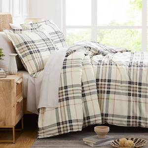 lot 13766 image: Southshore Fine Living, Inc. Oversized California KingKing Duvet Cover Set �� Hotel Quality, Easy Care, Fade-Resistant Bedding �� Includes 1 Duvet Cover and 2 Pillow Shams, Vilano Plaid Tofu