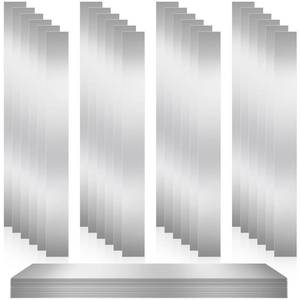 lot 14156 image: Blulu 24 Pcs 304 Stainless Steel Strips Metal Shim Stock Assortment 1 Width x 12 Length 8 Thickness Sizes Thin Metal Shims for Kitchen Trim Gap Filler Tools Home Improvement
