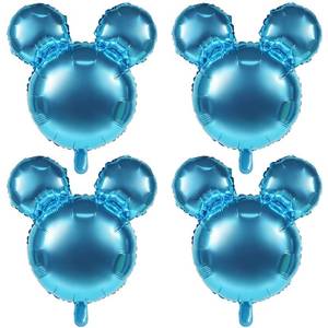 lot 14177 image: MIKIMIQI 4 Pcs Bear Head Foil Balloons, 24 Bear Mylar Balloon for Birthday Party Decorations Jumbo Aluminum Foil Balloons Party Favors Supplies (Light Blue)