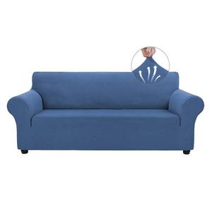 lot 14211 image: Asnomy Couch Covers for 3 Cushion Couch Stretch Sofa Covers Slipcovers, Pet Protector Furniture Covers for Dogs Cats Spandex Jacquard Fabric Small Checks ��Large��River Blue��