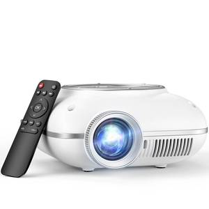 lot 14227 image: HOMPOW Mini Projector with Two -Way Bluetooth, Portable Projector for Home Theater Use, Support 1080P for IndoorOutdoor, Movie Projector Compatible with HDMI, USB, Laptop, TV Stick (White)Slide Film