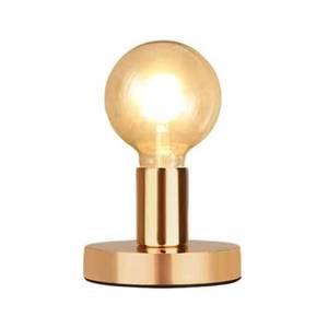 lot 14249 image: YKCGG Industrial Table Lamp Base,Small Polished Metal Desktop Light Sockets Base Only,Vintage E26E27 Edison Screw Light Bulb Holder Base,with 6ft Cord Switch Plug Bulb Base Holder��Golden��