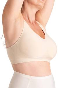 lot 14263 image: SHAPERMINT Bras for Women No Underwire - Seamless Bras for Women, Wireless Bra, Adjustable Plus Size Bra Beige XL
