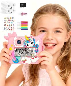 lot 14298 image: OTJ Kids Camera Instant Print for Girls Boys - Selfie Toddler Digital Toy Camera Gift Set, Christmas Birthday Gifts for 3 4 5 6 7 8 9 10 Years Old Kids