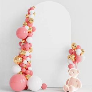 lot 14307 image: Wokceer 6.6FT Wedding Arch Backdrop Cover Spandex Fitted White Arch Covers Round Top Chiara Arches Backdrop Cover for Birthday Party Ceremony Banquet Decoration