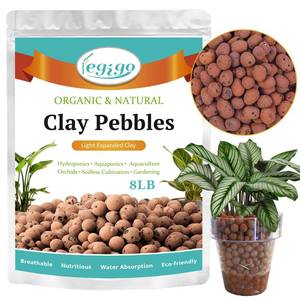 lot 19610 image: Legigo 8 LB Organic Leca Clay Pebbles for Plants, 4mm-16mm 100% Natural Leca Balls for Indoor Plants, Hydroton Clay Pebbles for Plants Hydroponic Aquaponics Growing Orchid Drainage Terrarium