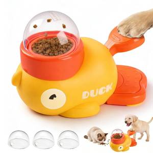 lot 19631 image: Dog Interactive Treat Dispenser, 2026 New Yellow Duck Cat Treat Dispenser, Interactive Dog Toys Food Puzzle Slow Feeder, Dog Food Slow Treat Feeding Dispenser for Small & Large Cats Dogs (Used)