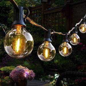 lot 19667 image: Hidixon 100ft Outdoor String Lights Waterproof Patio Lights,Shatterproof Led Outside Globes UL Listed Exterior, Indoor Lighting Backyard Bistro Party