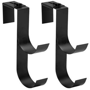 lot 19691 image: codree 2 Pcs Adjustable Pool Fence Hooks for Pool Equipment, Black Heavy Duty Fence Hooks for Pool Poles, Slipe-on Fence Hanger for Pool Hose Pool Skimmer, Fits 1.4 Inch to 3 Inch Railing