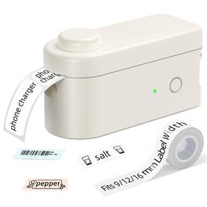 lot 20327 image: Makeid L1 Label Maker Machine with Tape - Portable & Rechargeable Label Makers Compatible with 9 12 16mm Waterproof Tape - Mini Bluetooth Labeler for Organizing Home Office School