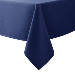 lot 20351 image: Biscaynebay Textured Fabric Tablecloths 52x70 Inches Rectangular, Navy Water Resistant Tablecloths for Dining, Kitchen, Wedding and Parties etc. Machine Washable