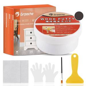 lot 20387 image: Wood Filler Putty, Gray Wood Putty Filler Paintable, Stainable, Sandable, 7 Ounce Furniture Repair Kit, Quickly Repair Holes, Cracks, Chips and Scorched Areas of Wooden Furniture Floor,Easy to Use (Gray)