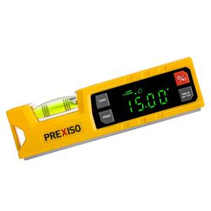 lot 20393 image: PREXISO Digital Level & Digital Protractor, 7 inch Angle Finder 0-90° & 0-180° Range, Electronic Bubble Inclinometer with Magnetic V-Groove & Audio Indicator for Woodwork, Saw & Home Drainage Leveling