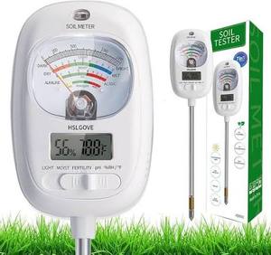 lot 20267 image: HSLGOVE Soil Meter with Digital Display Light Moist Fertility pH