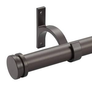 lot 1208 image: 1 Inch Diameter Single Curtain Rods for Windows 48 to 84 Inches, Adjustable Drapery Curtain Rod Simple Style, Bronze