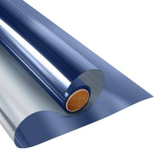 lot 1214 image: KESPEN Window Privacy Film Window Tint for Home Sun Blocking Static Cling One Way Mirror Tint Anti UV Reflective Film for Home and Office, Blue-Silver, 29.5 Inch X 13.1 Feet