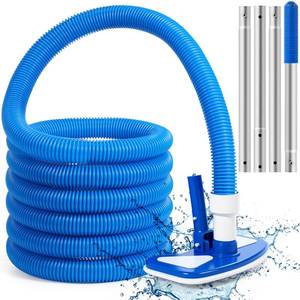 lot 1224 image: Innconee 3 Pcs Pool Vacuum Kits Include 11.8 Vacuum Head with 47 Adjustable Pole with 1-12 x 18ft Long Hoses Flexible Head with Wheels for Above Ground Inground Pond Spa Hot Tub