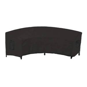 lot 1240 image: UCARE Curved Sofa Cover Outdoor Couch Sectional Protector Waterproof Half Moon Sofa Set Cover with Windproof Elastic Cord for Garden Lawn Indoor Black (120x38.9x35.8in305x99x91cm)