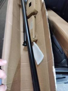 lot 1258 image: Black curtain rods