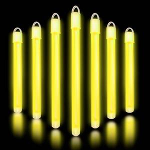 lot 1266 image: Glow Fever Glow in The Dark Sticks - 100 ct 6 Glow Sticks Bulk Party Pack with End Caps & Lanyards - Glow Party Favors for Concert, Festival, & Wedding Neon Light Sticks by Party Dragon, Yellow