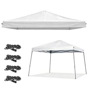 lot 1280 image: Joramoy 8x8 Slant Leg Canopy Replacement Top Only Compatible with Ozark Trail Leg Pop-up Tent Cover Waterproof & UV Protection Easy Setup for Outdoor Garden Beach Camping(White Top Only)