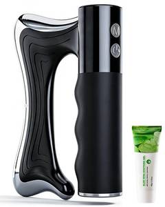 lot 2312 image: CXGTCI Electric Muscle Scraper Tool with Vibration,Massage& Heat, Portable Gua Sha Massager for Full Body Muscle Recovery, Relaxation, and Pain Relief (Black-Gel)