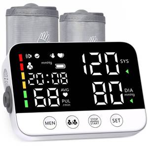 lot 2340 image: Blood Pressure Monitors for Home Use, USB Rechargeable Talking BP Machine with 6.14 LED Display, Dual User Memory & Two Comfort-Fit Cuffs