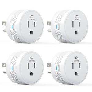 lot 2341 image: EIGHTREE 15A Smart Plug, Wi-Fi & Bluetooth Smart Outlet for High-Power Home Appliances, Works with Alexa & Google Home, Easy Setup, Timer & Remote Control, FCC & ETL Certified, 2.4GHz Wi-Fi Only three pack not four