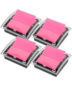 lot 2345 image: Mr. Pen- Pop Up Note Dispenser, 3 x 3, 4 Pack, Black Base, Clear Top