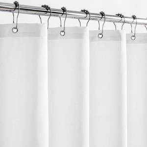 lot 2352 image: Felisa Stall Fabric Shower Curtain Liner with Large Magnets,36 x 74 inches Soft Cloth & Hotel Quality Shower Stall Curtain for Bathroom,Small Narrow Size Shower Curtain,White