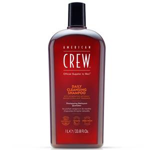 lot 2394 image: American Crew Shampoo for Men, Daily Cleanser, Naturally Derived, Vegan Formula, Citrus Mint Fragrance, 33.8 Fl Oz