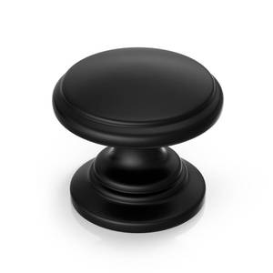 lot 2401 image: Goldenwarm 25 Pack Cabinet Knobs Black Cabinet Knobs Round Black Drawer Pulls Zinc Alloy Hardware for Dresser Drawer 1-15 Inch Diameter
