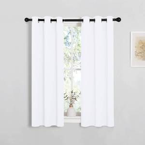 lot 2402 image: NICETOWN Draperies Curtains Panels, Blocking Out 50% Sunlight Window Treatment Curtains, Grommet Small Window Drapes for Bedroom (2 Panels, 29 by 45, White)