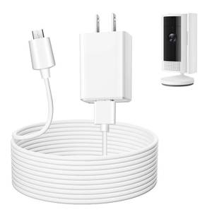 lot 2421 image: Charging Cable for Ring Indoor Cam (2nd Gen), 16.5FT5M USB-A to Micro USB Power Adapter Charger Cable for Ring Indoor Camera, Not for (1nd Gen)