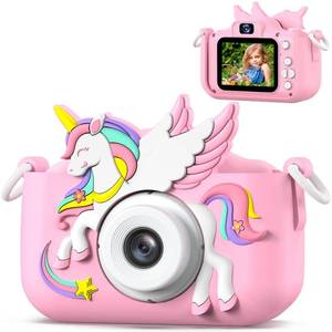 lot 2427 image: Upgrade Kids Camera for Boys Girls, Toddler Digital Selfie Camera with Cute Protective Cover and SD Card, Christmas Birthday Gifts Toys for 3 4 5 6 7 8 9 10 11 12 Years Old Little Girls and Boys