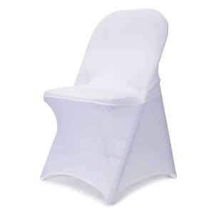 lot 3726 image: Babenest Spandex Folding Chair Covers - 30PCS Upgraded Universal Stretch Washable Fitted Chair Slipcovers Protector for Wedding, Holidays, Banquet, Party, Easter Celebration (White)