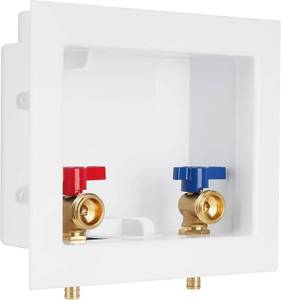 lot 3734 image: SECKWHALE Universal Washing Machine Outlet Box, 12-Inch Pex Crimp x 34-Inch MHT Connection with Center Drain, Laundry Washer Valve Outlet Box