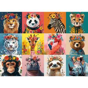 lot 4033 image: 500 Piece Puzzles for Adults,Beautiful Wild Animals Jigsaw Puzzle for Adults Seniors,Recycled Cardboard Dogs Puzzle 500 Piece,Family Activity Great Gift for Family Friends 20.5  15 inch