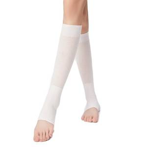 lot 4048 image: AWOCAN Knitted Leg Warmers, Stirrup Dance Socks, Knee High Ballet Yoga Sleeves for Women (WHITE, S)